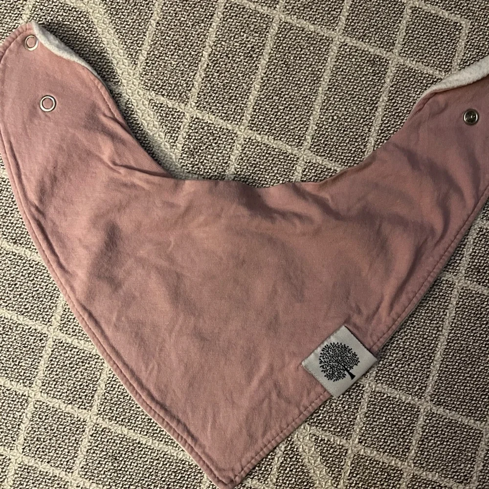 Parker baby drool Bibs Set in Pink, Cream, and dark pink
